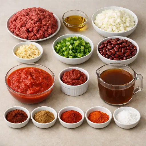 Ingredients for Classic Chili