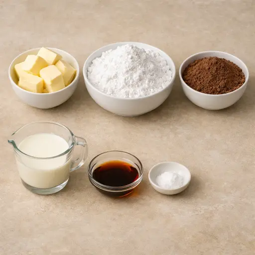 Ingredients for Classic Chocolate Frosting