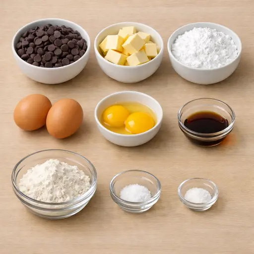Ingredients for Classic Chocolate Lava Cake