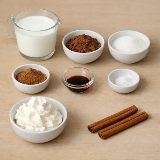 Ingredients for Classic Cinnamon Hot Chocolate