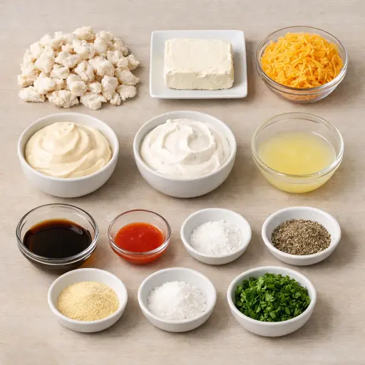 Ingredients for Classic Crab Dip