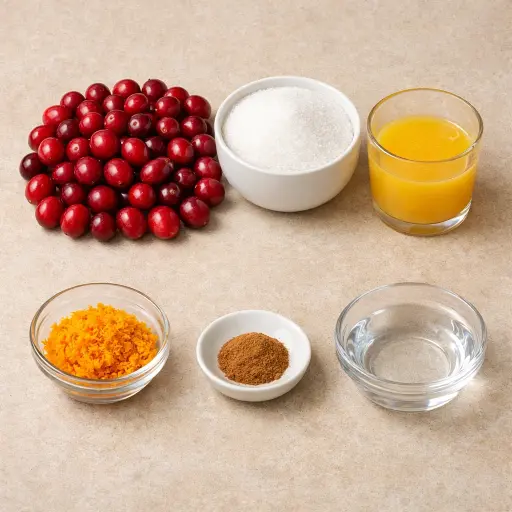Ingredients for Classic Cranberry Orange Relish
