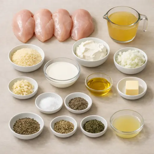 Ingredients for Classic Cream Cheese Chicken