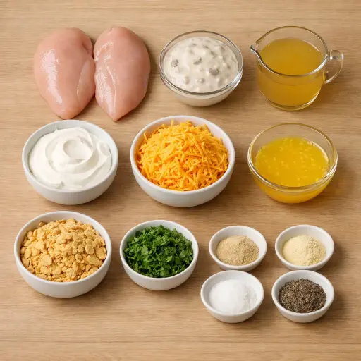 Ingredients for Classic Creamy Chicken Casserole