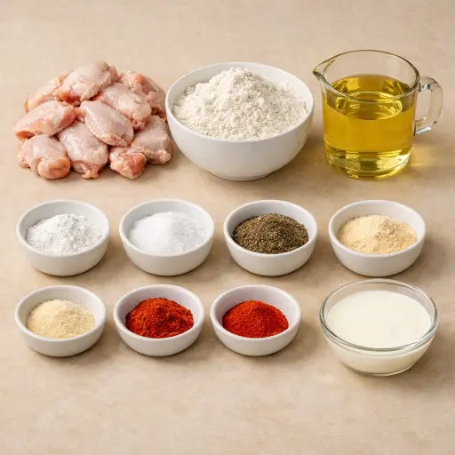 Ingredients for Classic Crispy Chicken Wings