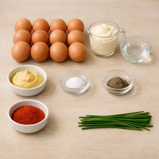 Ingredients for Classic Deviled Eggs