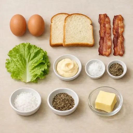 Ingredients for Classic Egg Sandwich