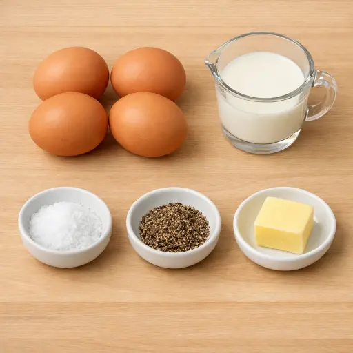 Ingredients for Classic Fluffiest Scrambled Eggs