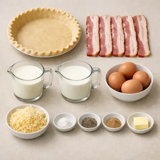 Ingredients for Classic French Quiche