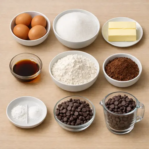 Ingredients for Classic Fudge Brownies