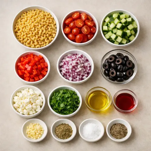 Ingredients for Classic Garden Pasta Salad