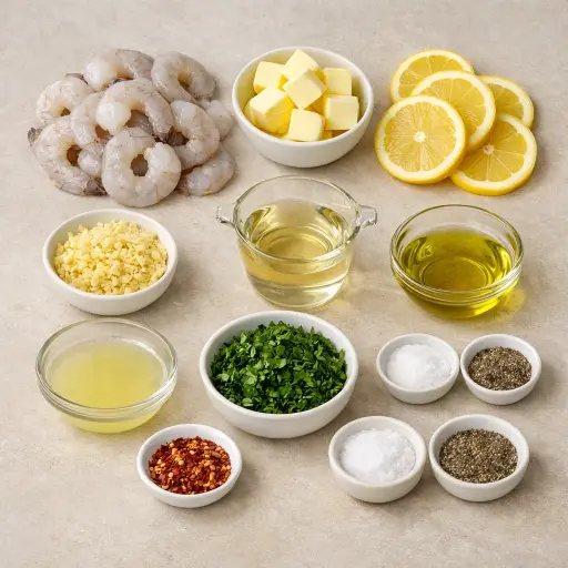 Ingredients for Classic Garlic Herb Shrimp Delight