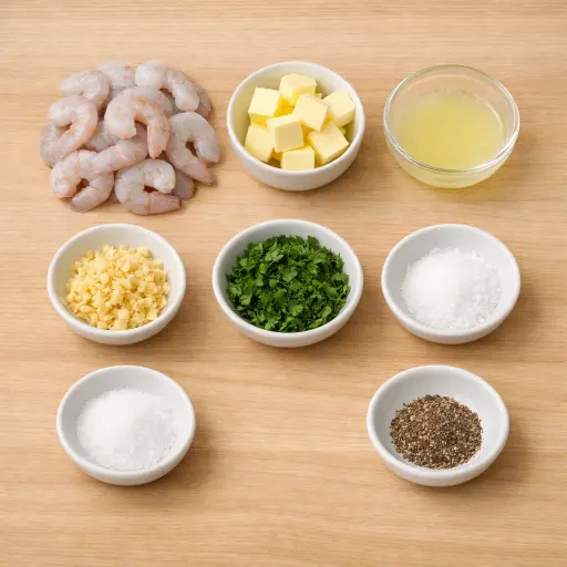 Ingredients for Classic Garlic Shrimp