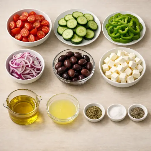 Ingredients for Classic Greek Salad