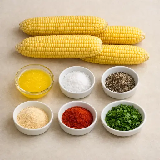 Ingredients for Classic Grilled Corn on the Cob
