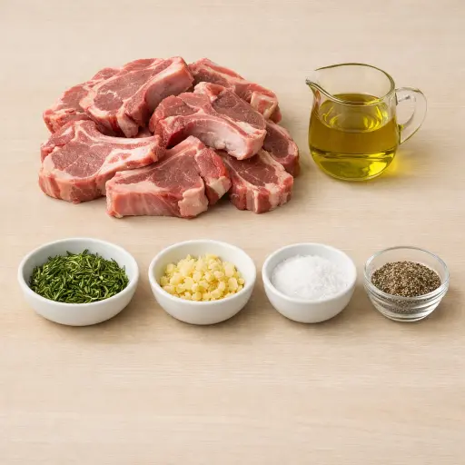 Ingredients for Classic Grilled Lamb Chops