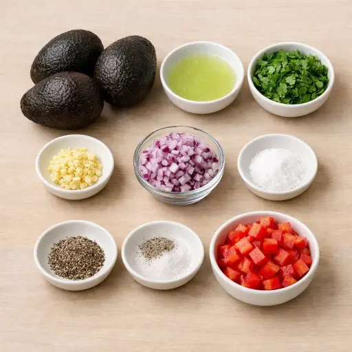 Ingredients for Classic Guacamole