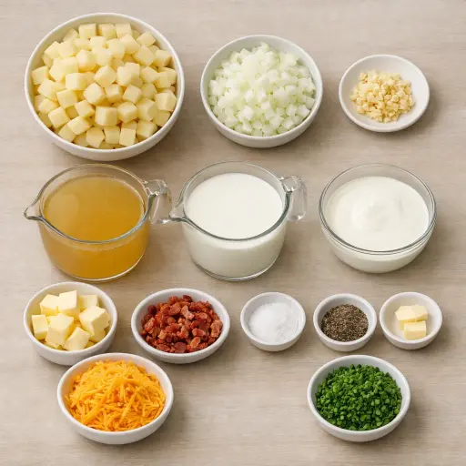 Ingredients for Classic Hearty Potato Soup
