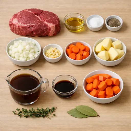 Ingredients for Classic Hearty Slow-Cooked Beef Roast