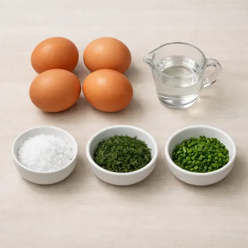 Ingredients for Classic Herb-Infused Hard-Boiled Eggs