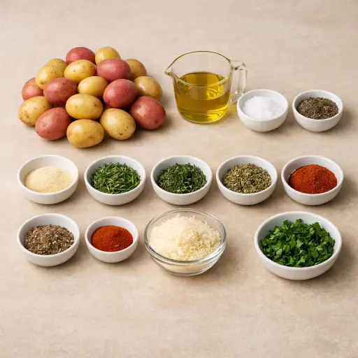 Ingredients for Classic Herb Infused Roasted Potatoes
