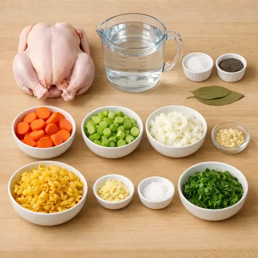 Ingredients for Classic Homemade Chicken Soup