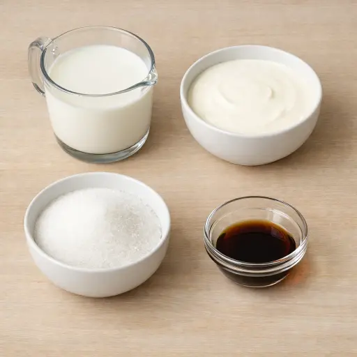 Ingredients for Classic Homemade Coffee Creamer