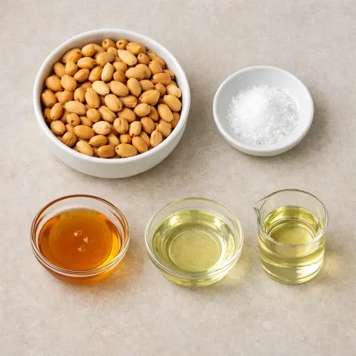 Ingredients for Classic Homemade Peanut Paste