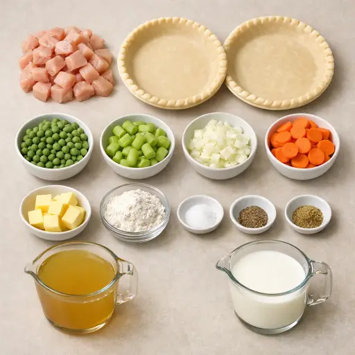 Ingredients for Classic Homestyle Chicken Pot Pie