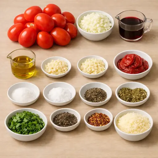 Ingredients for Classic Italian Spaghetti Sauce