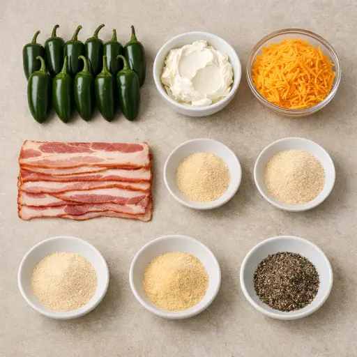 Ingredients for Classic Jalapeño Poppers