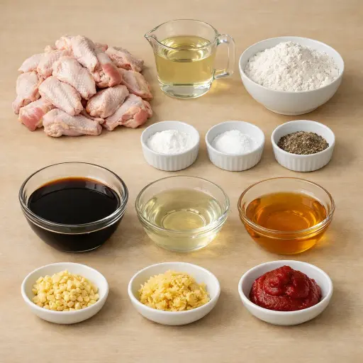 Ingredients for Classic Korean Fried Chicken