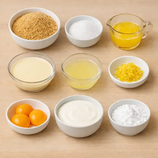 Ingredients for Classic Lemon Icebox Pie