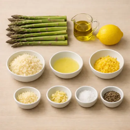 Ingredients for Classic Lemon-Parmesan Asparagus Delight