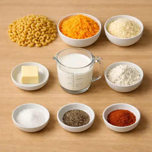 Ingredients for Classic Macaroni and Cheese
