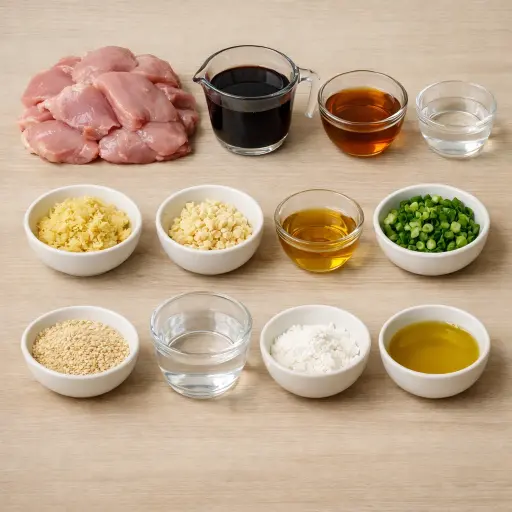 Ingredients for Classic Maple-Ginger Teriyaki Chicken
