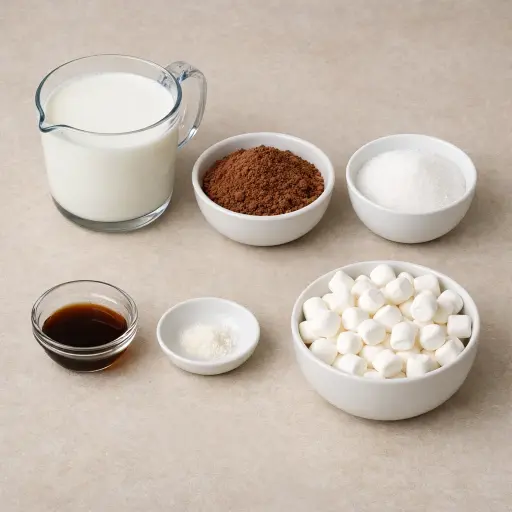 Ingredients for Classic Marshmallow Hot Chocolate