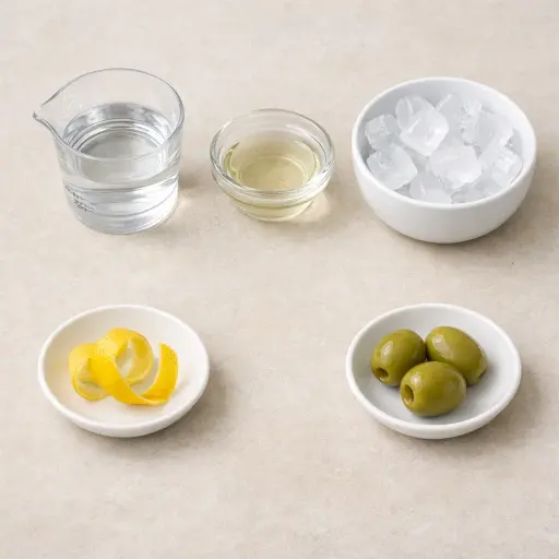 Ingredients for Classic Martini