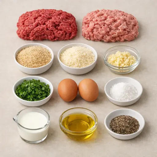 Ingredients for Classic Meatballs