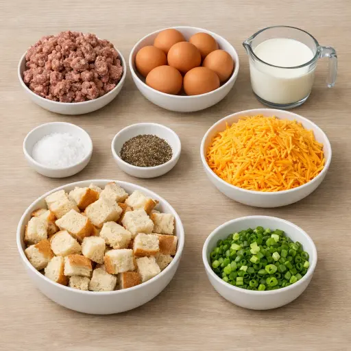 Ingredients for Classic Morning Casserole