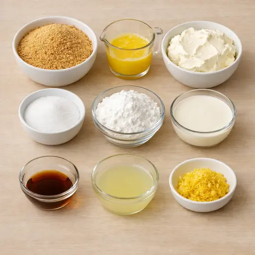 Ingredients for Classic No-Bake Cheesecake