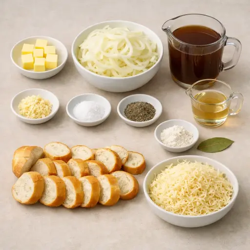 Ingredients for Classic Onion Soup