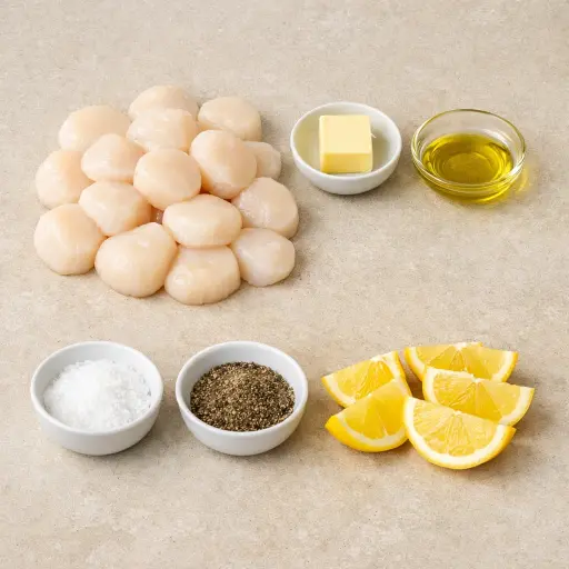 Ingredients for Classic Pan-Seared Scallops