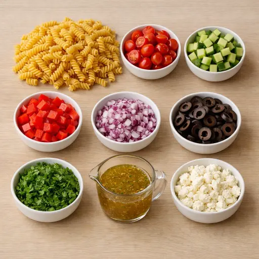 Ingredients for Classic Pasta Salad