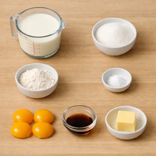 Ingredients for Classic Pastry Cream