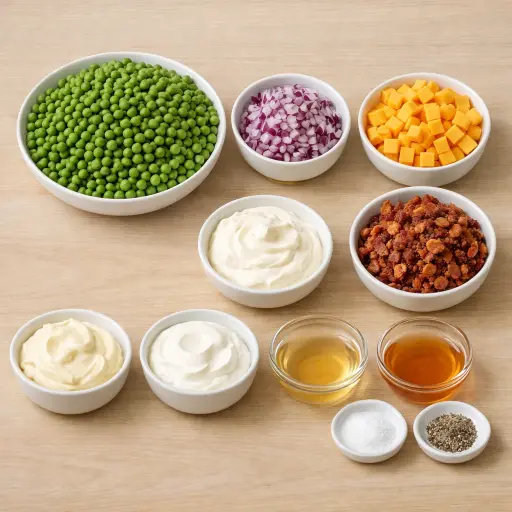 Ingredients for Classic Pea Salad