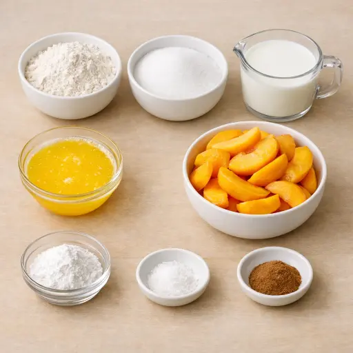 Ingredients for Classic Peach Cobbler