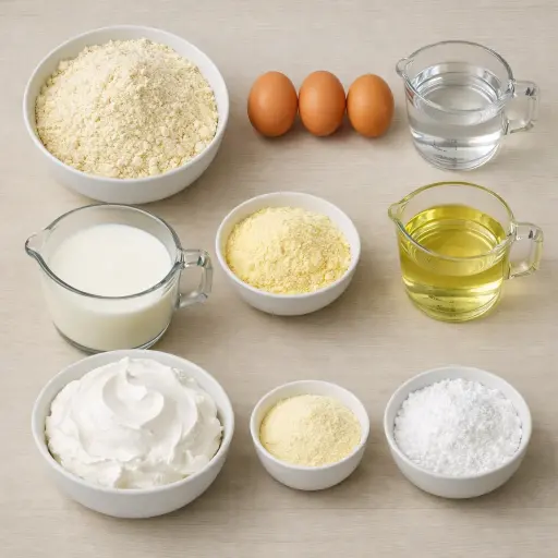 Ingredients for Classic Pudding Poke Cake