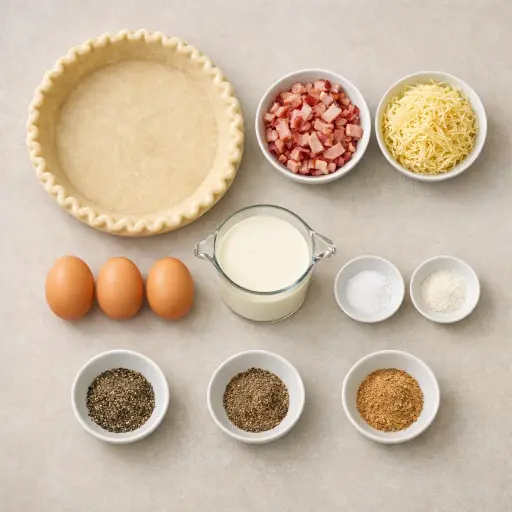 Ingredients for Classic Quiche Lorraine