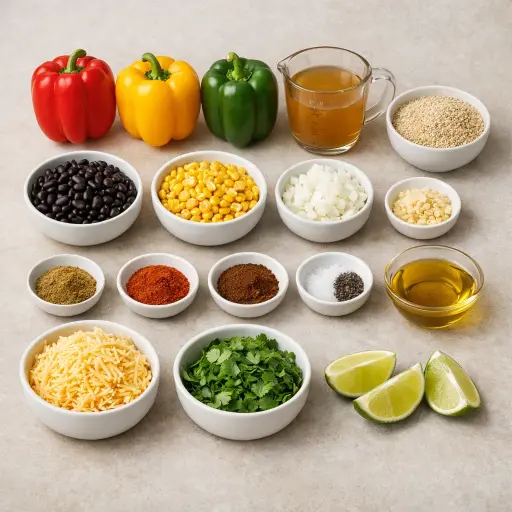 Ingredients for Classic Quinoa-Stuffed Bell Peppers